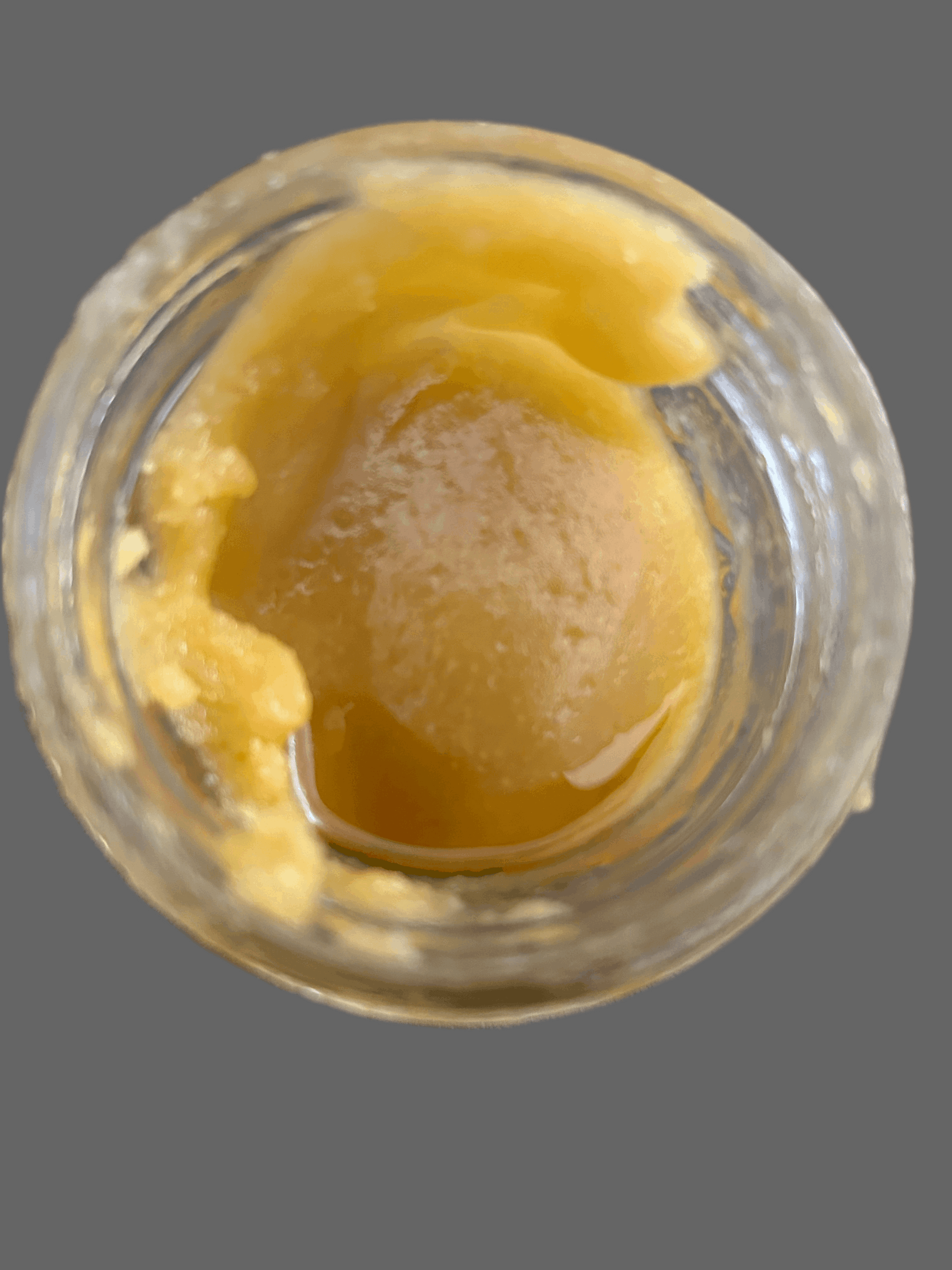 1 gram THCa live resin concentrate by I Am Hemp Inc with 94.1% potency, shown in a clear container with golden, sticky texture.