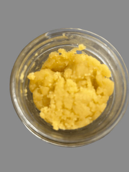 1 gram THCa live resin concentrate by I Am Hemp Inc, featuring rich, golden THC-A live resin in a clear container.