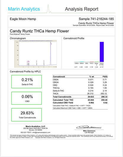 THCa Flower|Candy Runtz|AAA Indoor|28.31% (H)