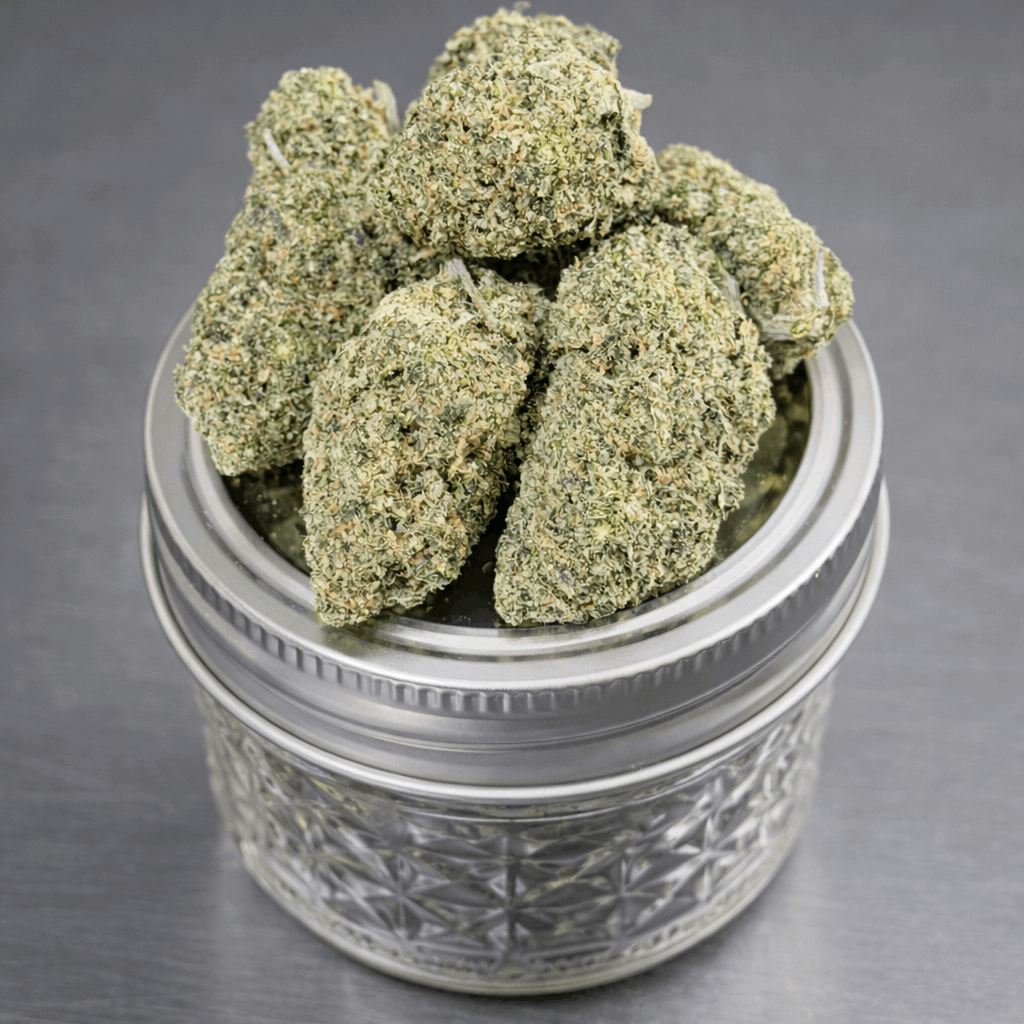 Indoor Diamond Runtz THCa flower from I Am Hemp Inc, showing vibrant green buds with orange hairs and crystalline trichomes.