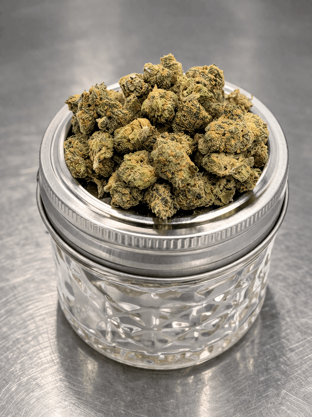 Hybrid THCa flower called Cherry Dose AAA indoor small buds from I Am Hemp Inc, showcasing dense, colorful cannabis flower.