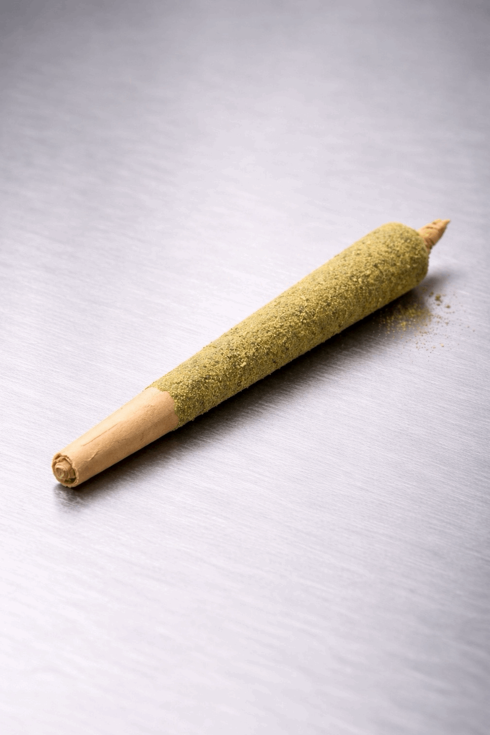 I Am Hemp Inc 1G luxury infused pre-rolled flower preroll showing a tightly rolled cannabis flower preroll on a white background.